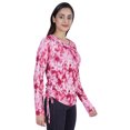 thumbnail image 3 of Moomaya T-Shirt à Manches Longues Imprimé pour Femme, Haut Tunique Décontracté à Cordon Latéral, 3 of 8