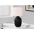 thumbnail image 1 of Monarch Specialties Lighting, 26"h, Table Lamp, Black Ceramic, Ivory / Cream Shade, Contemporary, 1 of 6