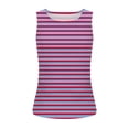 thumbnail image 3 of Plebaso Débardeurs Ajustés à Rayures pour Femmes Sans Manches à Col Rond Froncés Blouses d'Été Décontractées Basiques T-Shirts, 3 of 5