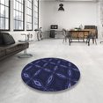 thumbnail image 4 of Ahgly Company Tapis Rond Lavable en Machine Intérieur Transitionnel Violet Pervenche Profond, 3 Pieds Rond, 4 of 7