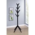 thumbnail image 2 of Margaret Solid Wood Coat Rack Clothing Hanger Black, 2 of 4
