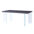thumbnail image 3 of ACME Noland Dining Table in Gray High Gloss & Clear Glass, 3 of 3