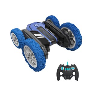 Blue Induction Remote Control Stunt Car avec rotation haute vitesse et de la déformation, double-sided hors route véhicule, rechargeable Rc jouet avec des lumières pour les enfants (1.08 Lbs)