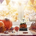 thumbnail image 4 of Mistaha Halloween Table Pumpkin Skull Wooden Decoration Halloween Party Table Centerpieces Table Topper, 4 of 8