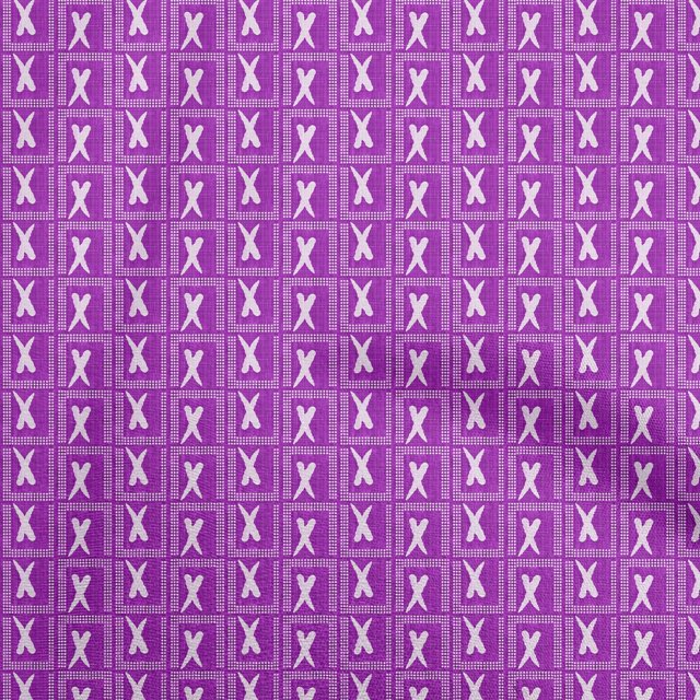 oneOone Tissu Polyester Spandex Violet Texture Abstraite Tissu pour Robe Tissu Imprimé au Mètre 56 Pouces de Large