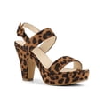 thumbnail image 1 of BLISSFUL STEP Women's Slingback Platform Chunky Heeled Sandals, 1 of 7