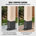 thumbnail image 3 of VEVOR 4x4 Post Base 10 Pcs, Inner Size 3.6"x3.6" Post Base Brackets, Heavy Duty Powder-Coated Post Anchor Matte Black Wood Post Brackets for Pavilion Deck Railing Support Deck Base Plate, 3 of 9