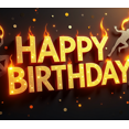 thumbnail image 4 of Happy Birthday Flaming Backdrop Decoration Banner Party Supplies Photography Props Celebration Decor Background Event Display, 4 of 4