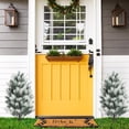 thumbnail image 2 of 22 Inches Christmas Tree Indoor Outdoor Decorations Plain/Flocked Christmas Tree Small Xmas Tree with Stake Porch Planter Holiday Decor, 2 of 8