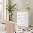 thumbnail image 2 of UBesGoo 5 Drawer Wood Dresser for Bedroom, Chest of Drawers, Storage Organization Unit for Clothing, White, 2 of 9