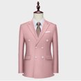 thumbnail image 3 of Pants for Men Double Breasted Pocket Long Sleeve Lapel Suit Set Multi Color Groom, 3 of 6