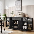 thumbnail image 2 of HOMCOM 54" Sideboard Buffet Cabinet, Farmhouse Kitchen Cabinet, Black, 2 of 10
