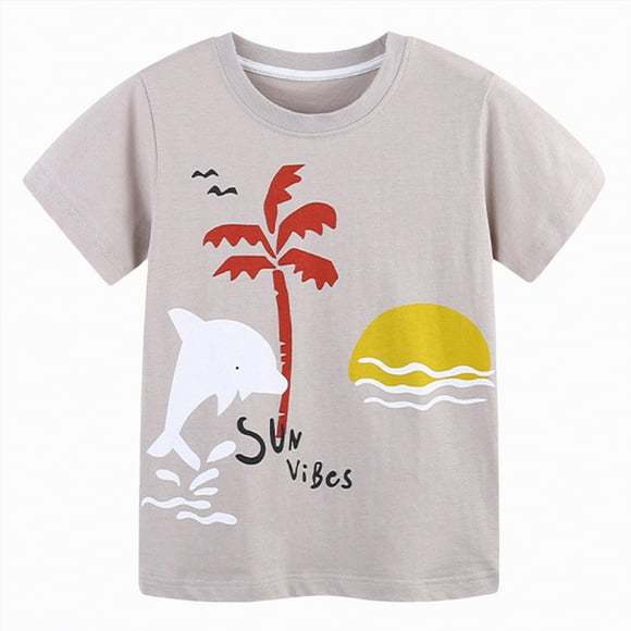 gdxvjhbj Baby Tshirts T Shirts for Boys Toddler Girls Dino Types of Dinosaurs Kids Retro Tshirt Kids Summer Tee Tops 4T 5T (Grey,4-5 Years)