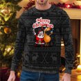thumbnail image 1 of WILLBEST Mignons Chandails à Fermeture Éclair pour Hommes Automne et Hiver Décontractés Tendance Chandail à Capuchon à Col Rond Imprimé de Noël, 1 of 3