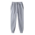 thumbnail image 1 of Yuyuzo Sweatpants for Women High Waisted Drawstring Joggers Pants Solid Color Fleece Lined Trousers, 1 of 2