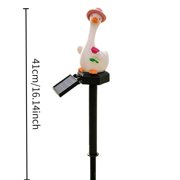 TOUMENY LED Solar Gooses Ground Insertion Garden Light, Outdoor Courtyard Decoration Solar Garden Lights, Weather-Resistant Resin Goose Lights for Lawn Pathway Patio