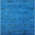 thumbnail image 1 of Ahgly Company Indoor Square Mid-Century Modern Deep SkyBlue Oriental Area Rugs, 5' Square, 1 of 6