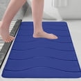 thumbnail image 4 of Fridja Washable Bathroom Mat, Memory Foam Bath Mat for Bathroom, Absorbent Bathroom Rug Non-Slip Rubber Back, 15.7''x23.6'', Blue, 4 of 5