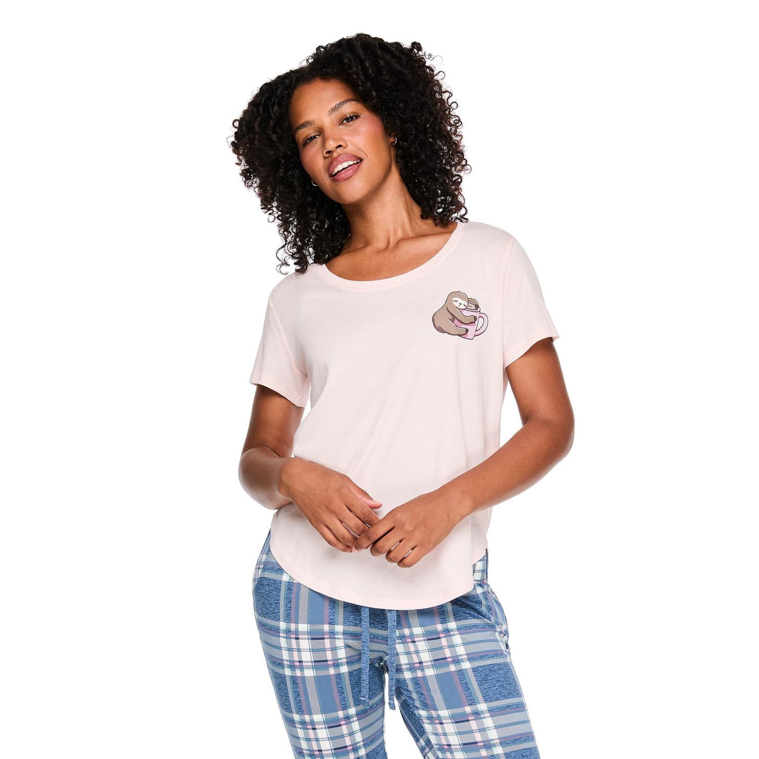 T-shirt de nuit avec encolure dégagée George pour femmes