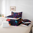 thumbnail image 5 of YST Memphis Comforter Set With Sheets 7 Piece King Retro 80S 90S Bedding Set Abstract Geometric Triangle Circle Bed In A Bag For Kids Boys Adults,Hip-Hop Hippie Geometry Bed Set, 5 of 5