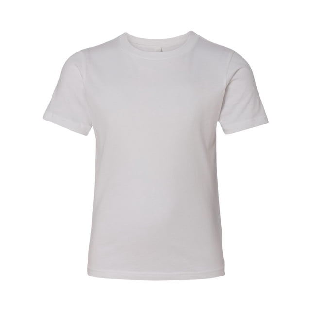Next Level T-Shirt à Col Rond en Coton pour Jeunes, L, Blanc
