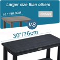 thumbnail image 3 of Shower Bench Seat for Inside Shower Poly Lumber Shower Stool for Shaving Legs Bathroom Shower Foot Rest with Storage Shelf Plastic Shower Chair Seat for with Adjustable Feet, 3 of 6