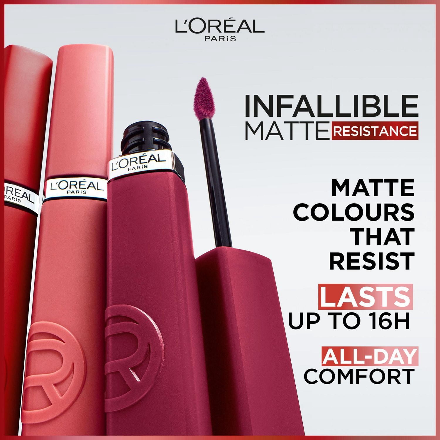 L'Oréal Paris Infallible Rouge à Lèvres Liquide Mat Résistant