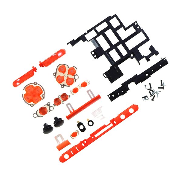 Hongkaii Boutons de Remplacement ABXY Complets Boutons de Volume avec Vis, Kit de Réparation de Boutons de Console de Jeu pour PS Vita pour PSV2000 AZ715-9670