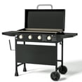 thumbnail image 1 of KingChii 4-Burner 32" Propane Griddle Outdoor Flat Top Gas Grill Griddle with Hard Cover for Camping, Tailgating, BBQ, Parties, Backyard & Patio, 1 of 11