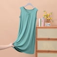 thumbnail image 1 of Huaizzzy Chemise de Nuit d'Été pour Femme Confortable à Col Rond Sans Manches Robe de Maison Tenue de Détente Décontractée Basique Vêtement de Nuit pour Femmes Grande Taille Chemise de Nuit Femme Dames Chemise à Manches Longues Manches Courtes, 1 of 4