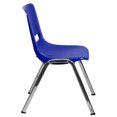 thumbnail image 3 of HERCULES Series 880 lb. Capacity Navy Ergonomic Shell Stack Chair with Chrome Frame and 18'' Seat Height, 3 of 9