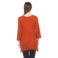 thumbnail image 3 of White Mark Tunique à Manches 3/4 pour Femmes, Taille Empire, Col en V, 3 of 6