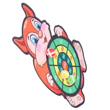 Cute Dartboard Set, Portable Hook and Loop Dartboard Set Strong Stickiness  for Game for Children
