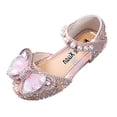 thumbnail image 3 of RXIRUCGD Chaussures Mode Été Sandales Filles Robe Performance Chaussures de Danse Paillettes Perle Maille Nœud Boucle Chaussures de Princesse, 3 of 5