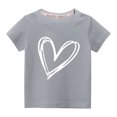 thumbnail image 1 of vdgthytj T-Shirts d'Été pour Tout-Petits Enfants Garçons Filles Imprimés Col Rond Manches Courtes Hauts Décontractés Blouse 3-10 Ans, 1 of 3