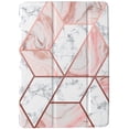 thumbnail image 1 of DuraSafe Cases iPad PRO 11 Pouces 2e 3e 4e [ PRO 11 2 3 4 Gen 2020 2021 2022 ] Léger Intelligent Support Ajustable Fonction Imprimée Design Épuré Étui à Rabat - Marbre Rose, 1 of 7