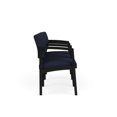 thumbnail image 4 of Lenox Steel Reception Waiting Room 3 Seats Chair / Black Steel / Navy Blue, 4 of 5