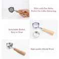 thumbnail image 4 of 51Mm Coffee Bottomless Portafilter With Filter Basket & Wooden Handle Replacement For Delonghi Ec680 Ec685 Coffee Machine Tool Reusable Alloy Filters Coffee Extraction Accessories, 4 of 6