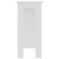 thumbnail image 2 of vidaXL Bar Table with Shelf White 102x50x103.5 cm Engineered Wood, 2 of 4