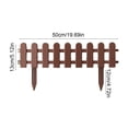 thumbnail image 3 of Yard Fence Mini Garden Border Plastic Edging with Ground Stakes Coffee 20x17x12cm, 3 of 8
