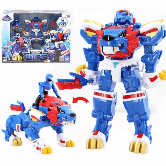 Mini Force Robot de Transformation Puissance Sauvage Lion/éléphant/crocodile Jouets Figurines d'Action MiniForce X Dinosaure Déformable Jouet