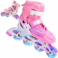 thumbnail image 2 of Patins à Roulettes 2 en 1, 4 Tailles Réglables, Patins 2 en 1 pour Enfants et Adultes, Patins à Roues Lumineuses pour l'Extérieur, 2 of 9
