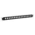 thumbnail image 1 of Tripp Lite 16 ports 1U Rack-Mount Non Blindé Panneau de Patch Keystone/Multimedia, RJ45 Ethernet, USB, HDMI, Cat5e/6 - Panneau de Patch - Noir - 1U - 19 Pouces - 16 ports, 1 of 4
