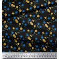 thumbnail image 3 of Soimoi Poly Georgette Fabric Leaves & Floral Printed Fabric 1 Yard 42 Inch Wide, 3 of 3