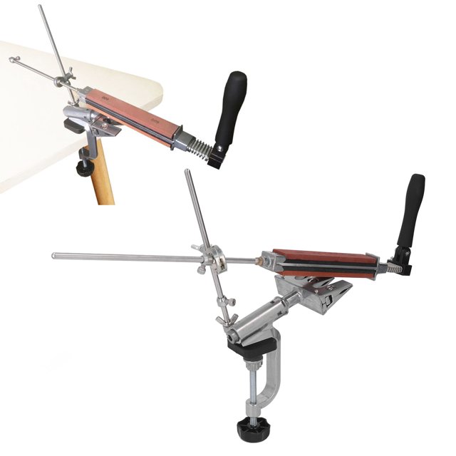 Affûteur de Couteaux Professionnel, Rotation à 360 Degrés Application Grand Système d'Affûteur de Couteaux Angle Fixe avec 4 Pcs Pierre à Goutte pour la Maison