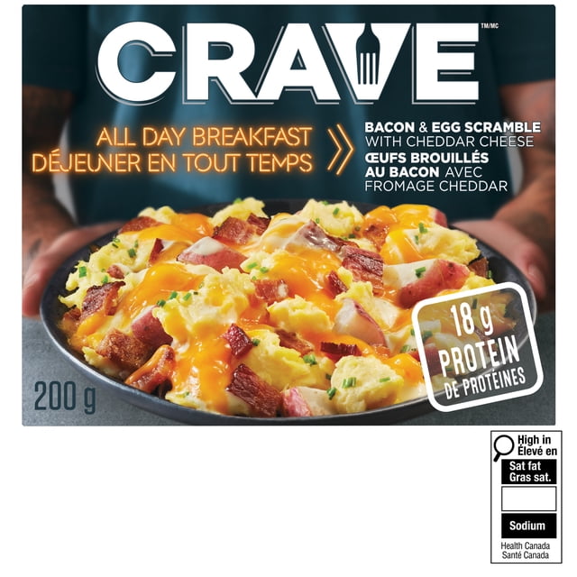 Œufs Brouillés Au Bacon Avec Fromage Cheddar 200g