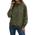 thumbnail image 2 of Dvkptbk Veste à Capuche pour Femmes Imperméable à Contraste de Couleurs Coupe-Vent en Solde, 2 of 5