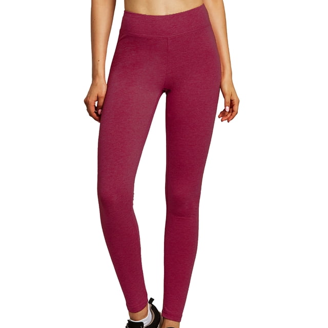 Gravity Threads Leggings en Coton pour Femmes - Bourgogne - Moyen