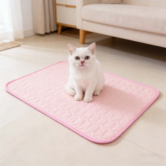 Vacemry Pet Summer Cooling Mat, Ice Silk Gel Pad for Dogs and Cats, Reversible Pet Sofa Bed Mat for Crate Kennel Floor Indoor Outdoor Use, Breathable Sleep Mat for Hot Weather