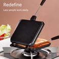 thumbnail image 3 of Home Kitchen Item Clearance!Pcksrro Breakfast Sandwich Maker Sandwich Maker Hot Dog Toaster Press Bakeware Nonstick Frying Pan Pancake Pan Cooker With Removable Handle for Breakfast Pancakes Omele, 3 of 8